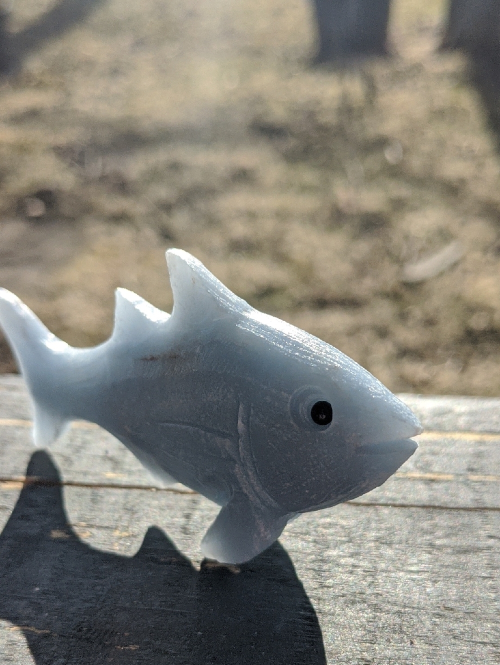 Baby Bluefin Tuna Carving - Angelite Crystal - Picture 3 of 3